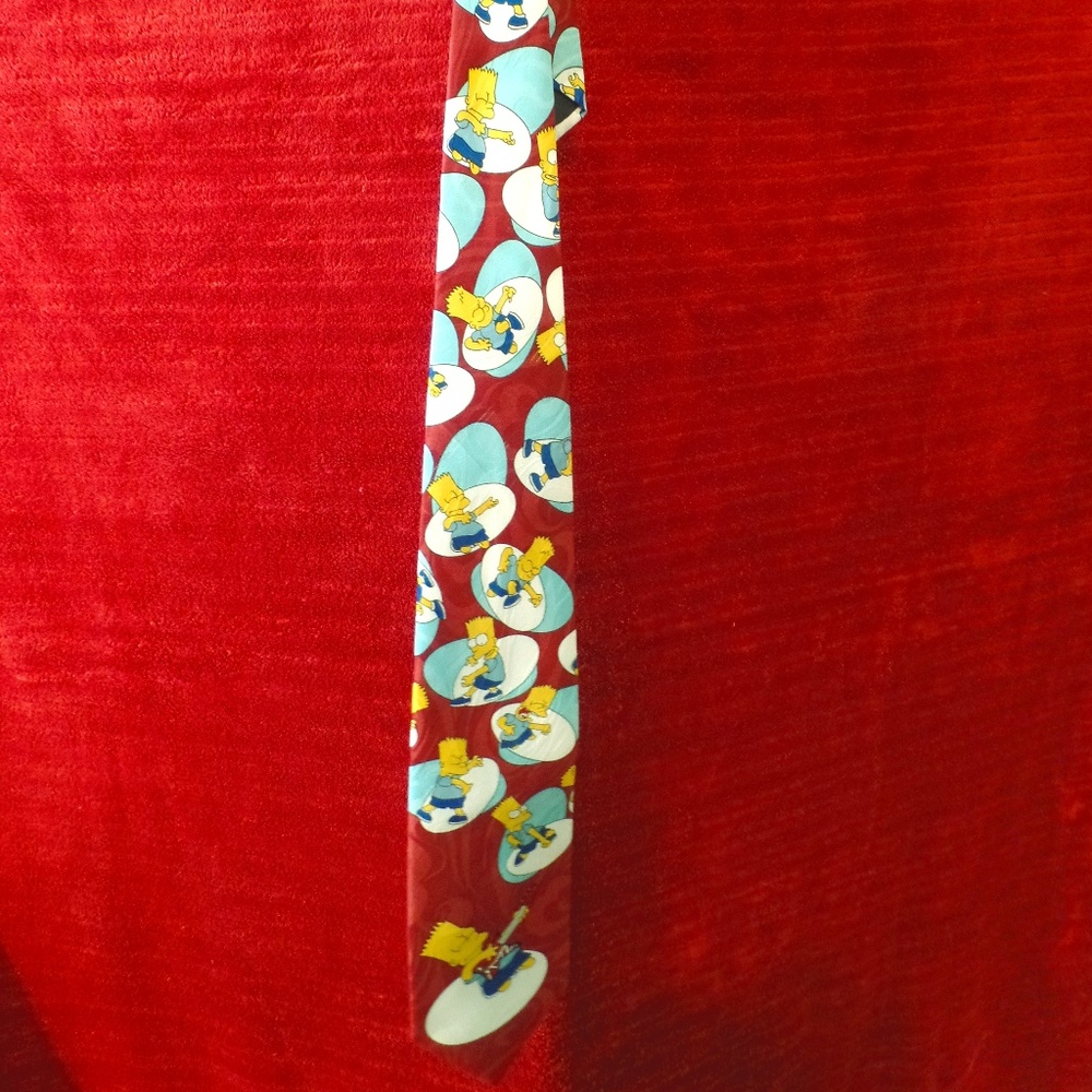 Ties The Simpsons Bart Simpson Necktie Red